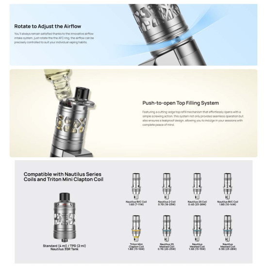 Aspire Nautilus 3SR Tank Black