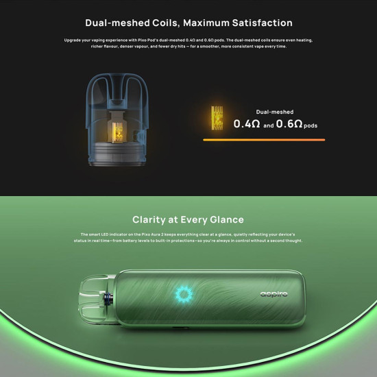 Aspire Pixo Aura 2 Pod Kit Carbon Black