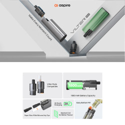 Aspire Vilter Max Pod Kit 1800mAh 2ml Shadow Black