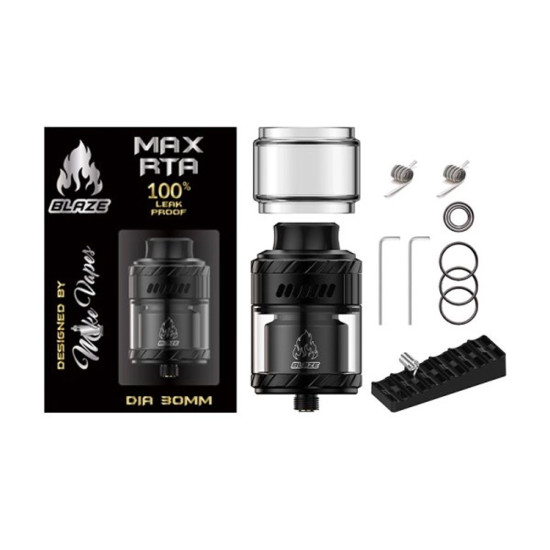 THC x Mike Vapes Blaze Max RTA Silver Black