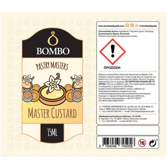 Bombo Pastry Masters Master Custard 15ml/60ml