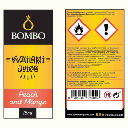 Bombo Wailani Juice Peach and Mango 15ml/60ml