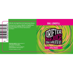Drifter Bar Juice Apple Peach 6/30ml