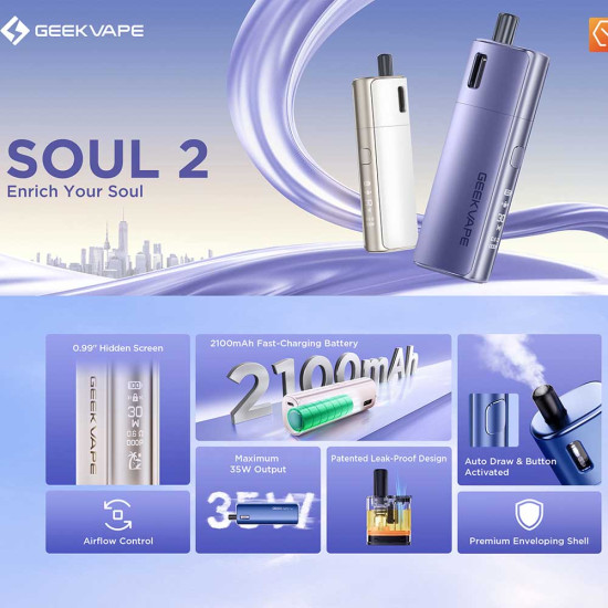 Geekvape Soul 2 Pod Kit 2100mAh 4ml Mist Purple