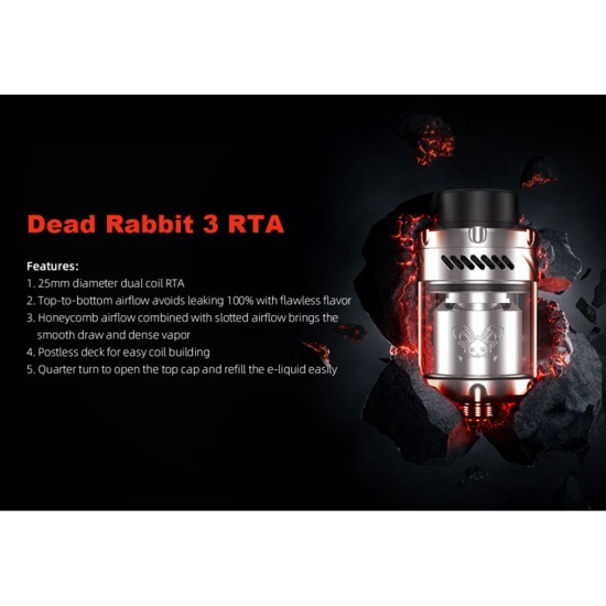 Hellvape Dead Rabbit V3 RTA 25mm Black