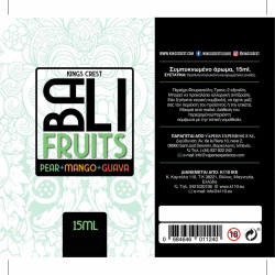 Kings Crest Bali Fruits Pear Mango Guava 15/60ml