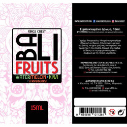 Kings Crest Bali Fruits Watermelon Kiwi Strawberry 15/60ml