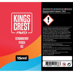 Kings Crest Fruits Ice Strawberry Peach 15/60ml