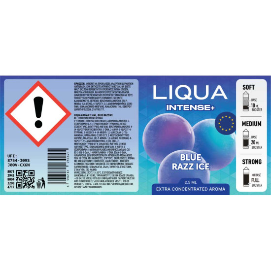 Liqua Intense Plus Blue Razz Ice 2.5ml/30ml