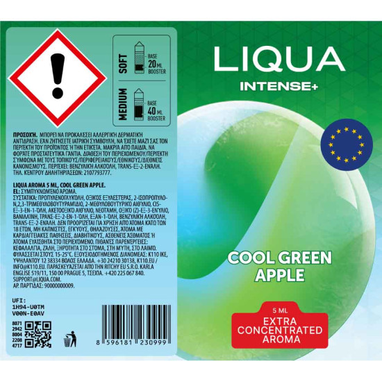 Liqua Intense Plus Cool Green Apple 5ml/60ml
