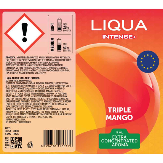 Liqua Intense Plus Triple Mango 2.5ml/30ml