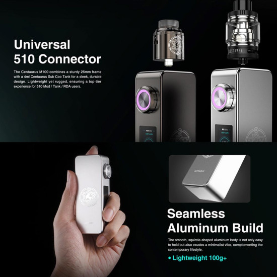 Lost Vape Centaurus M100 Mod Knight Black