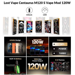 Lost Vape Centaurus M120 S Mod 120W 5500mAh Destiny Black