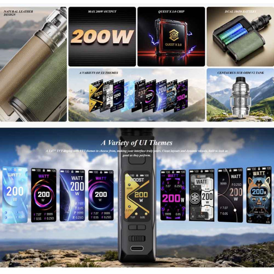 Lost Vape Thelema Q200 Pro 200W Box Mod Dark Guardian