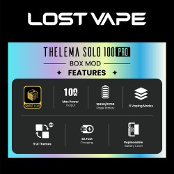 Lost Vape Thelema Solo 100 Pro 100W Mod Carbon Black