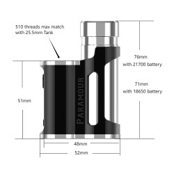 Mechvape Paramour V2 SBS 100W Mod Full Black
