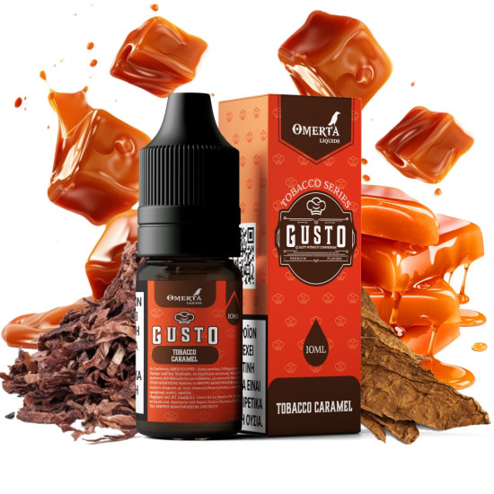 Omerta Gusto Tobacco Caramel E-Liquid 10ml 9mg