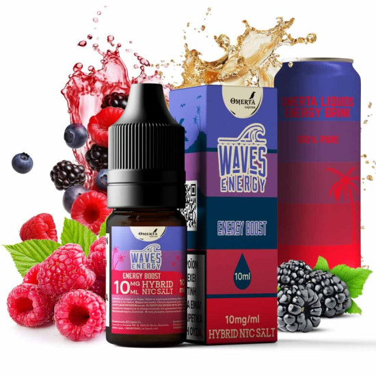 Omerta Waves Energy Boost Salt E-Liquid 10ml 10mg