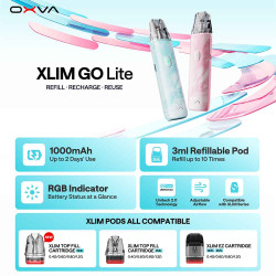 Oxva Xlim Go Lite Pod Kit 1000mAh Light Pink