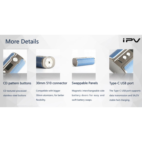 Pioneer4you IPV V200 200W Box Mod AL Gunmetal