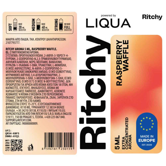 Ritchy by Liqua Raspeberry Waffle 5ml/60ml