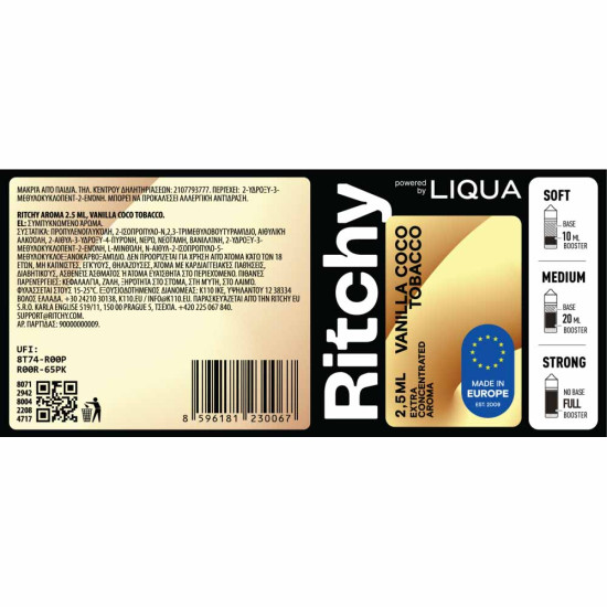 Ritchy by Liqua Vanilla Coco Tobacco 2.5ml/30ml