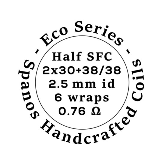 Spanos Coils Eco Series - Half SFC 2*30+38/38 0.76 ohm