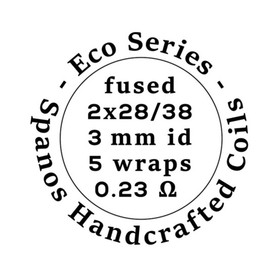 Spanos Coils Eco Series - Fused 2x28/38 0.23 ohm