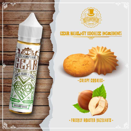 SteamPunk Flavor Shots Gear - Hazelnut Cookie 20/60ml