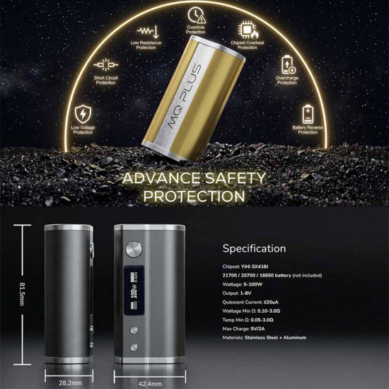 SXmini MQ Plus Mod 100W Black