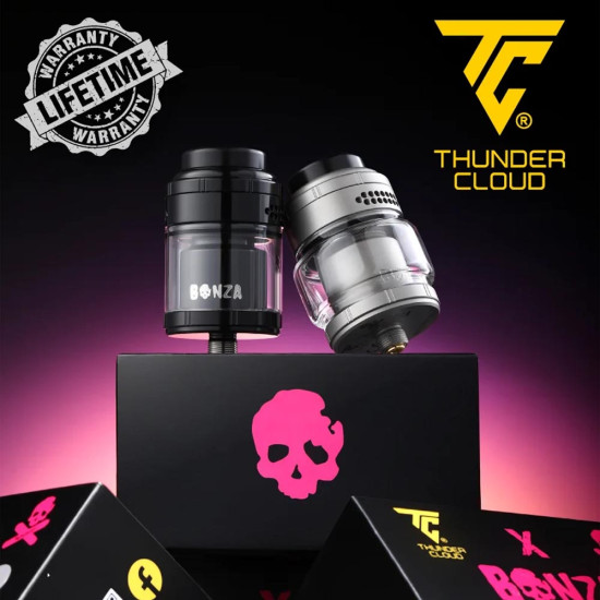 ThunderCloud x Vaping Bogan Bonza Pro RTA Silver Black