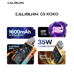Uwell Caliburn G5 Koko Pod Kit 1600mAh 3ml Mocha Silver