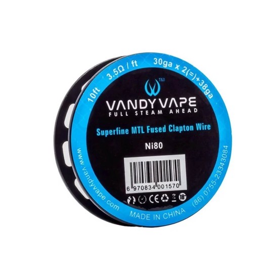 Vandy Vape Superfine MTL Fused Clapton Wire Ni80