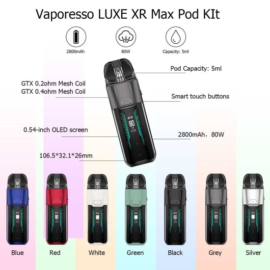 Vaporesso Luxe XR Max Pod Kit 2800mAh Black