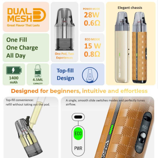 Vaporesso Vibe SE 2 Pod Kit 1400mAh 4.5ml Gleaming Purple