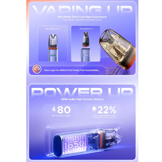 VooPoo Argus G4 Mini Pod Kit 1650mAh Black